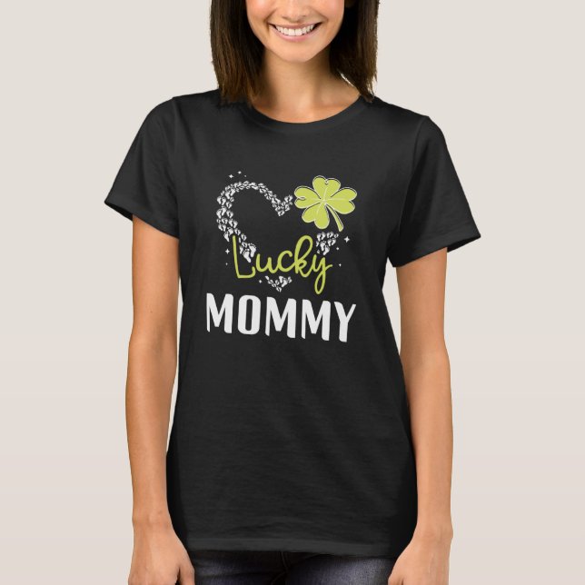 Camiseta Lucky Mommy St Patricks Day womens (Anverso)