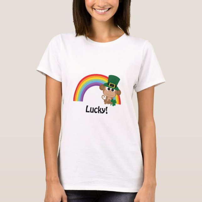 Camiseta Lucky Monkey Leprechaun (Anverso)