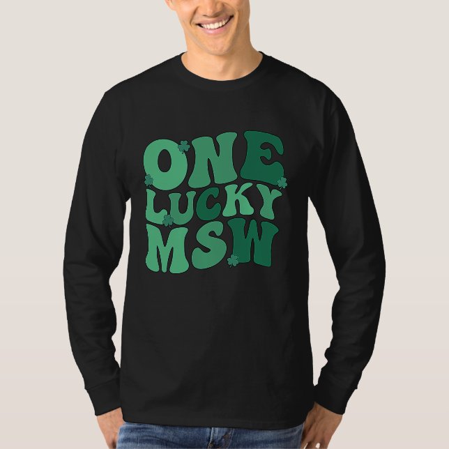 Camiseta Lucky MSW St Patrick's Day Master Of Social Work S (Anverso)