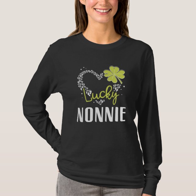 Camiseta Lucky Nonnie St Patricks Day womens (Anverso)