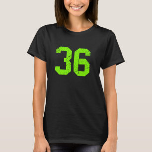 Camiseta Lucky Number #36 Green Vintage Sports Player Fan J