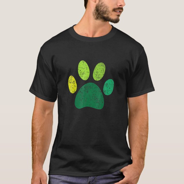 Camiseta Lucky Pug Paw Dog Amantes de la Mama St Patrick Ir (Anverso)