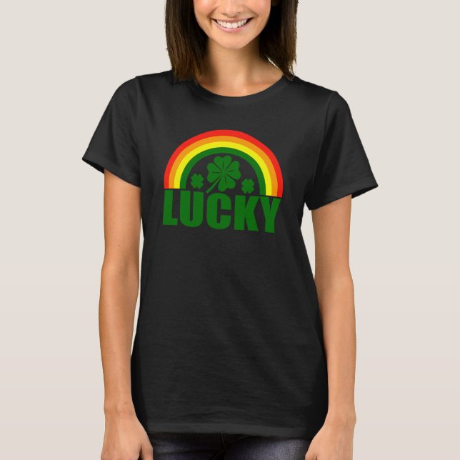 Camiseta Lucky Rainbow Cool St Patrick's Day Irish Celebrat (Anverso)