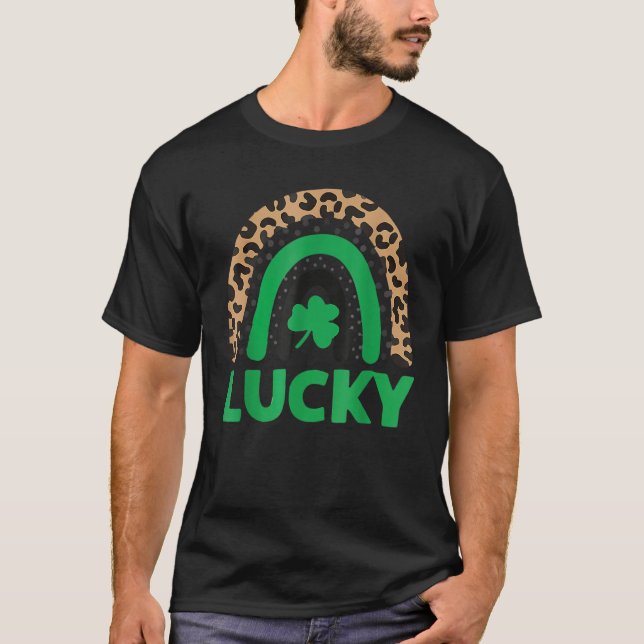 Camiseta Lucky Rainbow Shamrock St Patricks Day 2022 (Anverso)
