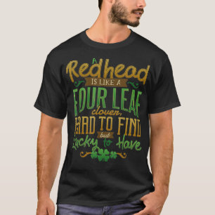 Camiseta Lucky Redhead St Patrick Day Shirt Green Irish Sha