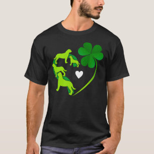 Camiseta Lucky Rottweiler Shamrock Heart Shape St Patrick C
