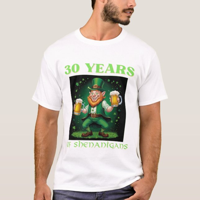 Camiseta Lucky Saint Patrick's 30th Birthday Celebration (Anverso)