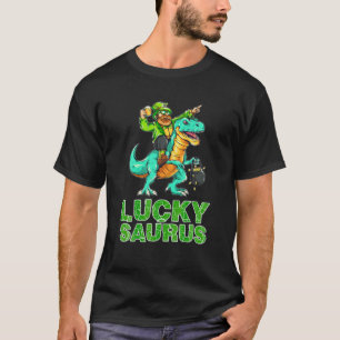 Camiseta Lucky Saurus Dinosaur Shamrock St Patricks Day Boy