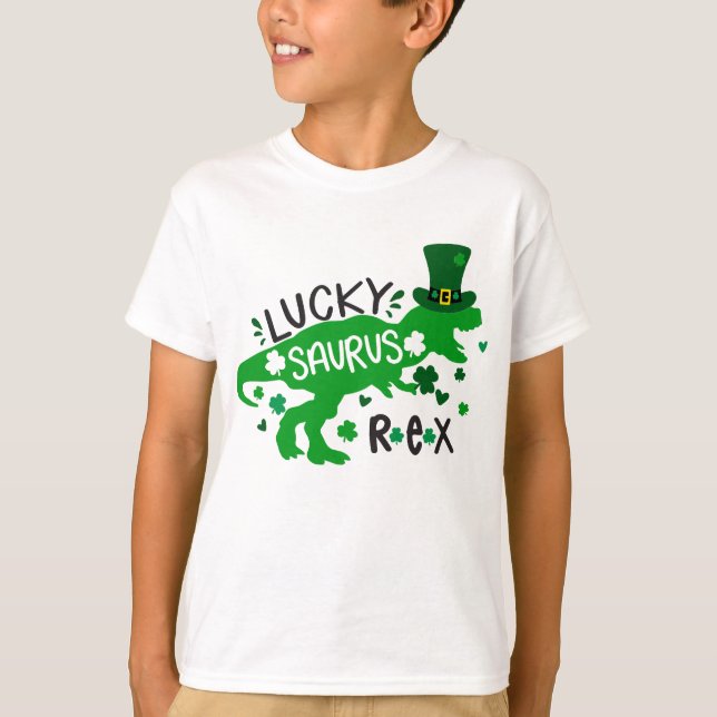 Camiseta Lucky Saurus St. Patrick Boy's T-shirt (Anverso)
