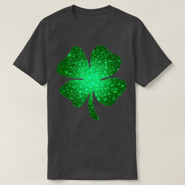 Camiseta Lucky Shamrock Green Four Leaf Clover St Pat (Diseño del anverso)