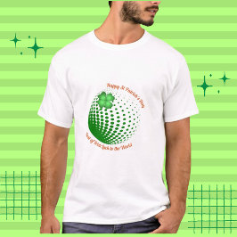 Camiseta Lucky Shamrock Personalizado Typography Graphic Gr