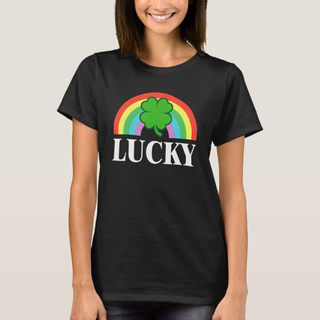 Camiseta Lucky Shamrock St Patrick's Day Saint Paddy's Rain (Anverso)