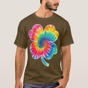 Camiseta Lucky Shamrock Tie Dye Clover St Patrick's D