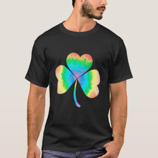Camiseta Lucky Shamrock Tie Dye Rainbow Clover St Patricks