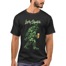 Lucky Squatch Día de San Patricio Bigfoot Trébol