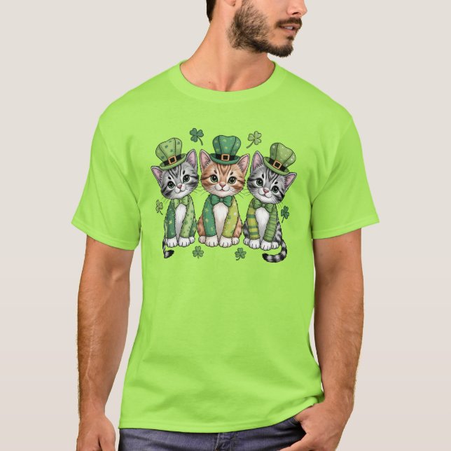 Camiseta Lucky St. Patrick’s Day Kittens-47474 (Anverso)