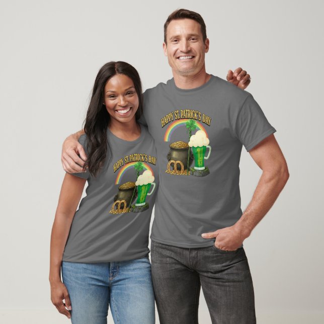 Camiseta Lucky St. Patrick’s Day Pot of Gold Artwork Design (Unisexo)