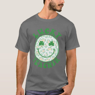 Camiseta Lucky Teacher Leopard St Patrick's Day Smile Face