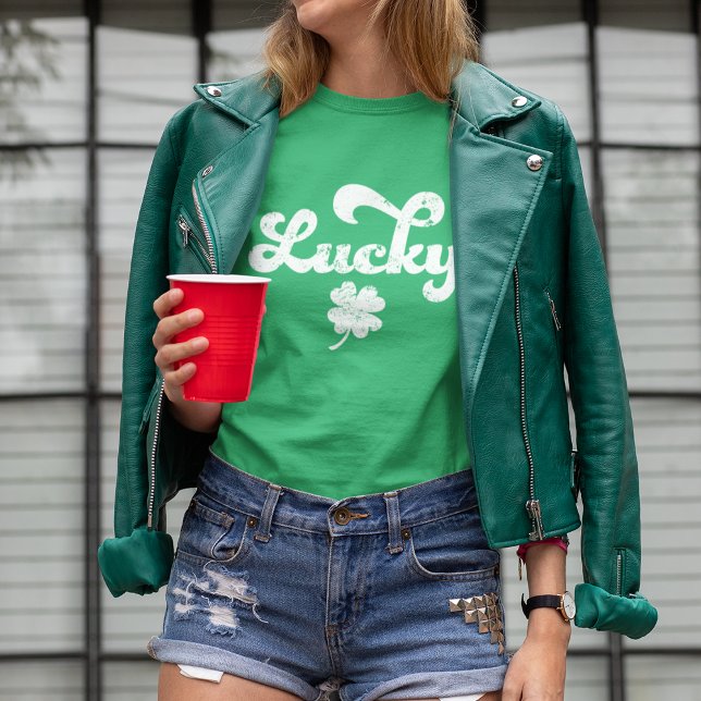 Camiseta Lucky | Vintage St Patrick's Day (Subido por el creador)