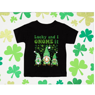 Camiseta Lucky y yo lo gnomo shamrock verde clover gnomes