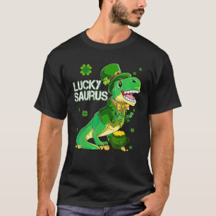 Camiseta Luckysaurus Dinosaur Shamrock St Patricks Day Dino