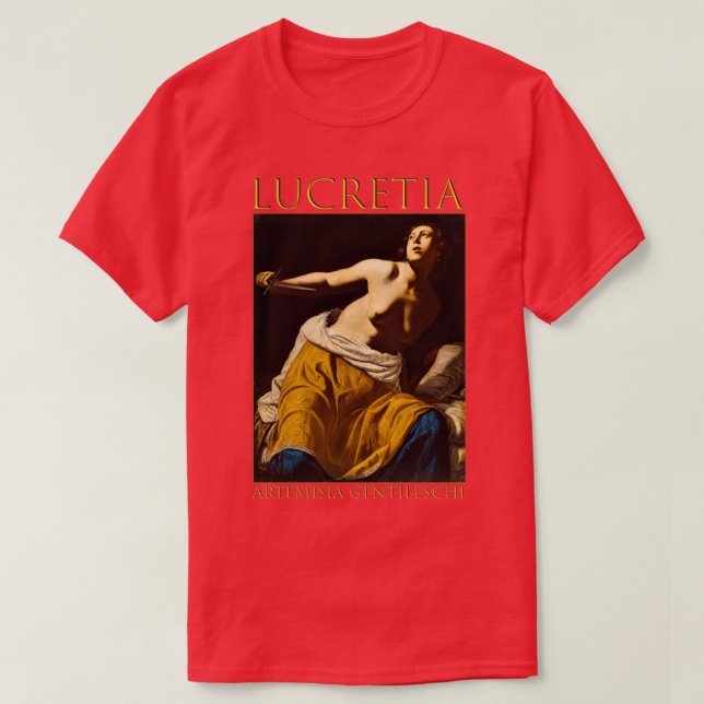 Camiseta Lucretia Artemisia Gentileschi 2 (Diseño del anverso)