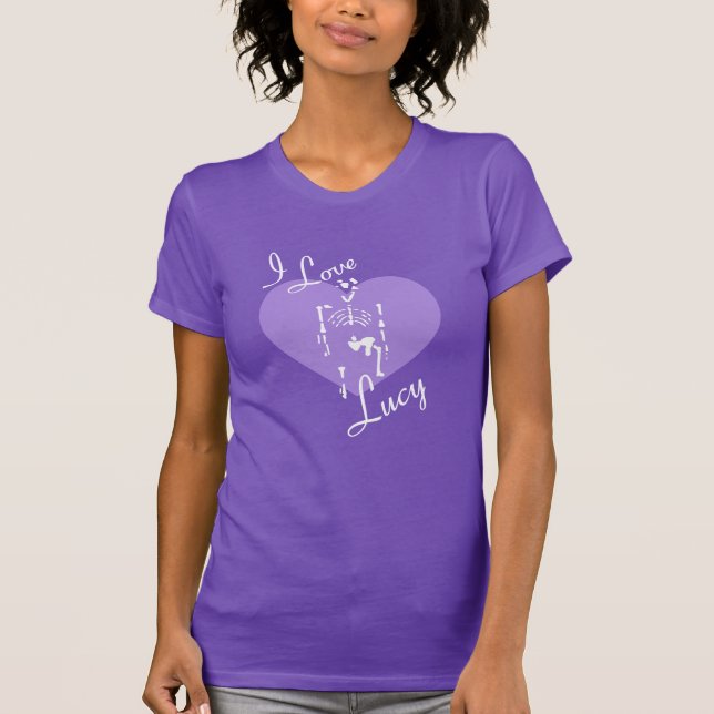 Camiseta Lucy (Australopithecus) - I Love Lucy Anthropology (Anverso)