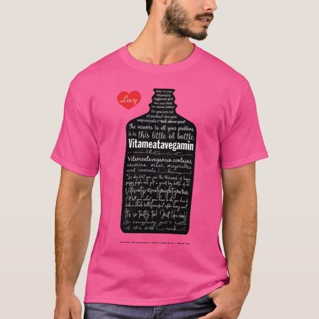 Camiseta Lucy Vitameatavegamin retro (Anverso)