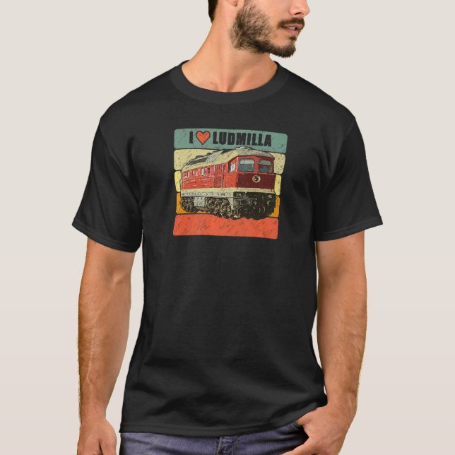 Camiseta Ludmilla Diesel Locomotora East German Br 130 Retr (Anverso)