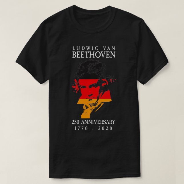 Camiseta Ludwig Van Beethoven 250 17702020 Music Lover Gift (Diseño del anverso)