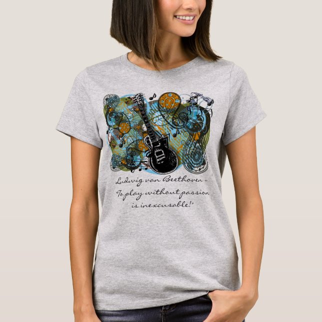 Camiseta Ludwig van Beethoven - "Jugar sin pasión es (Anverso)