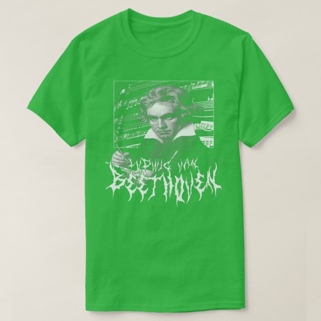 Camiseta Ludwig Van Beethoven Metalizado (Diseño del anverso)