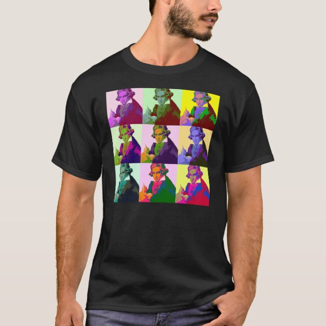 Camiseta Ludwig Van Beethoven Pop Art (Anverso)