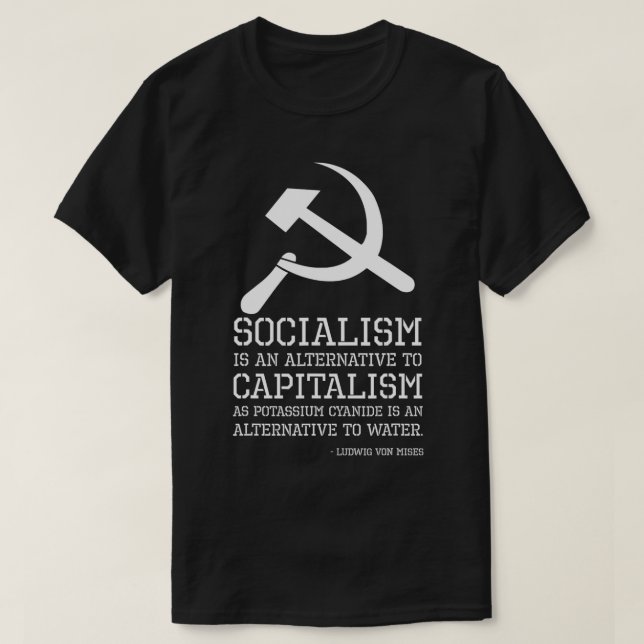 Camiseta Ludwig Von Mises cita la filosofía libertaria Soci (Diseño del anverso)