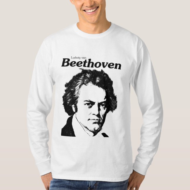 Camiseta Ludwing van Beethoven monochromatic (Anverso)