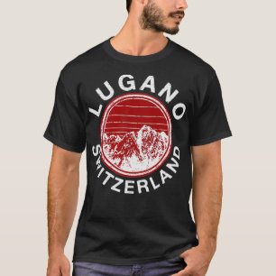 Camiseta Lugano Suiza Retro Ski Vintage