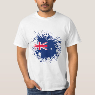Camiseta Lugar conmemorativo de Australia, viaje con bander