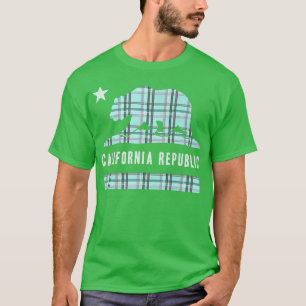 Camiseta Lugar de moda Plaid California Republic Bear Flag