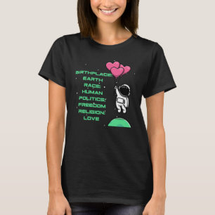 Camiseta Lugar de nacimiento Raza Tierra Humanidad Política