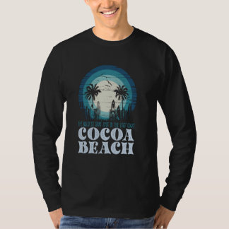 Camiseta Lugar de surf de la costa este de Cocoa Beach retr
