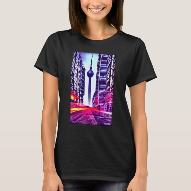 Camiseta Lugar de visión de la Torre de Berlín en la calle  (Anverso)