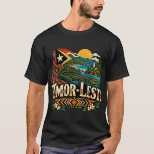 Camiseta Lugar emblemático de viaje vintage en Timor-Leste