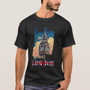 Camiseta Lugares de interés de Londres Viintage Uk Guay Lon