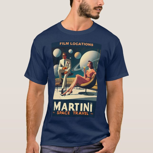 Camiseta Lugares de películas de Martini Space Travel Poste (Anverso)