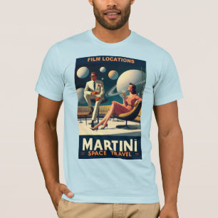 Camiseta Lugares de películas de Martini Space Travel Poste