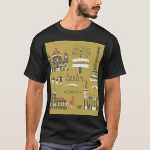 Camiseta Lugares emblemáticos de Berlín, Ilustracion monume