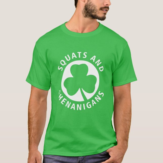 Camiseta Lugares Y Shenanigans Shamrock St Patrick Day Wor (Anverso)