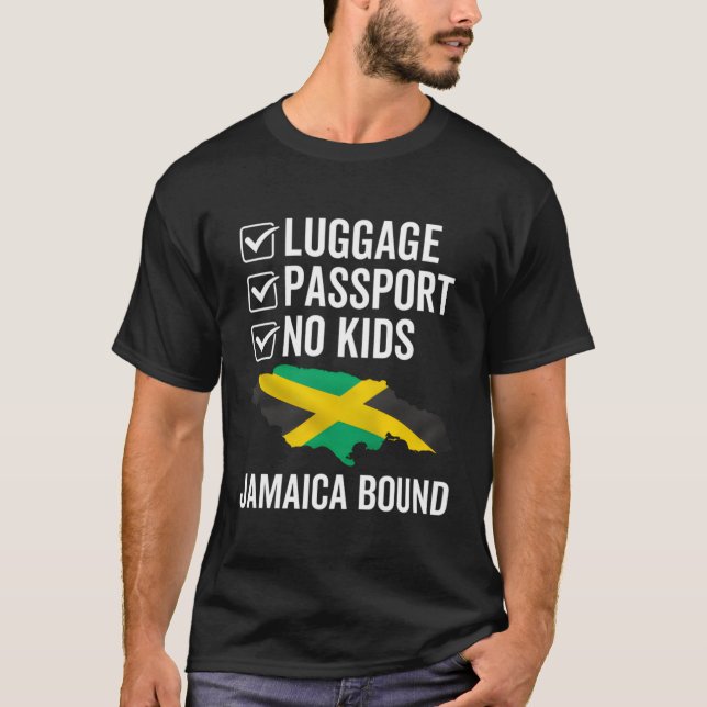 Camiseta Luge Passport Jamaica Bound Jamaican Travel Vacati (Anverso)