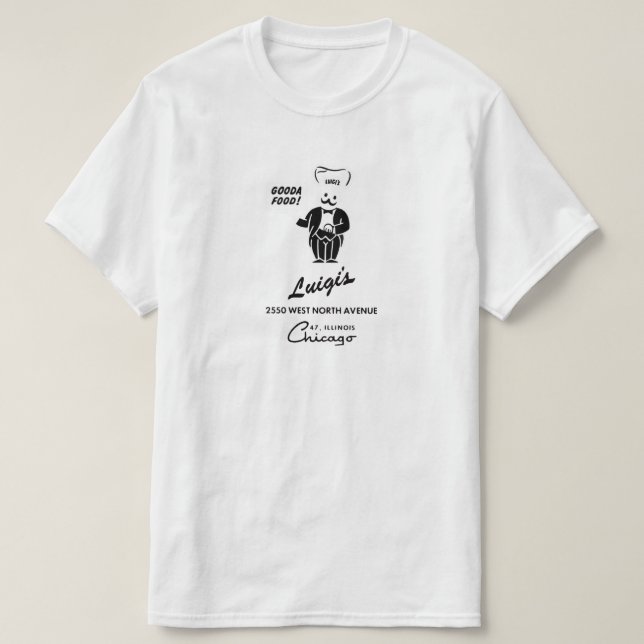 Camiseta Luigi's Restaurant, Chicago, IL (Diseño del anverso)