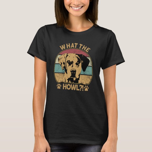 Camiseta Luisiana Catahoula Leopard Dog What the Howl Dog (Anverso)